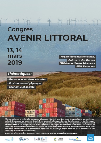 Congrès « Avenir Littoral » 13 et 14 mars 2019