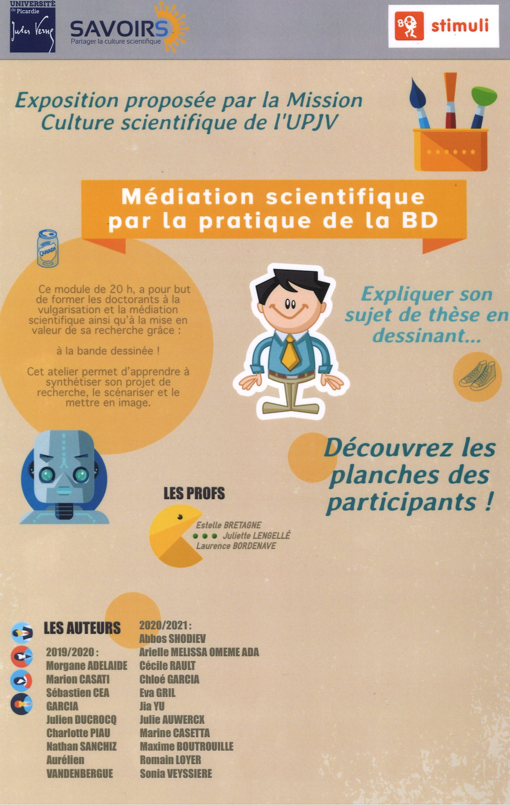 Médiation scientifique par la pratique de la BD.