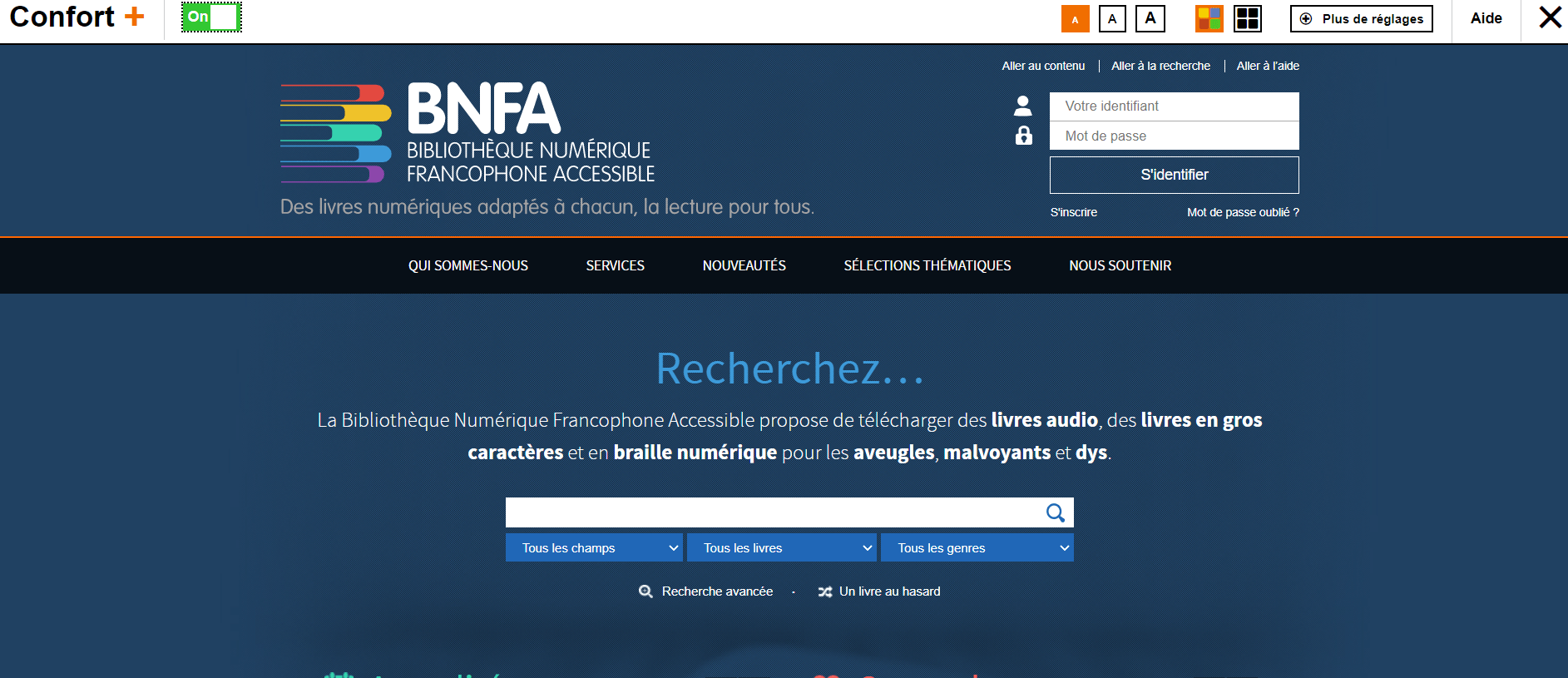 Bibliothèque Numérique Francophone Accessible