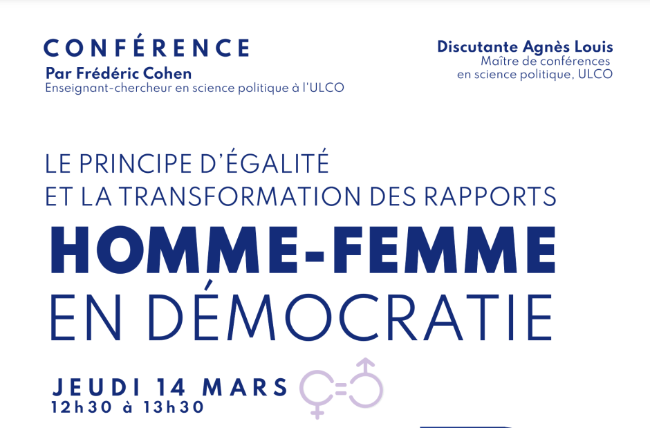 Conférence “Le principe d’égalité et la transformation des rapports homme-femme en démocratie”